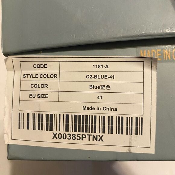 C.PARAVANO Women’s Low Block Heel BluePumps Size EU 41 US 10/10.5 SEE DESCRIPTIO - Picture 4 of 12